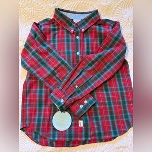Little English Red and Green Plaid Button Down Shirt